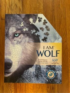 New Madd Capp I am Wolf Head-Shaped Jigsaw Puzzle 550 pieces Poster size Unique